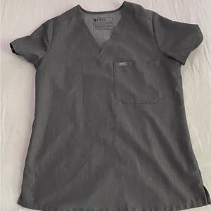 Figs - Graphite - Catarina 1 Pocket Scrub Top - Size S